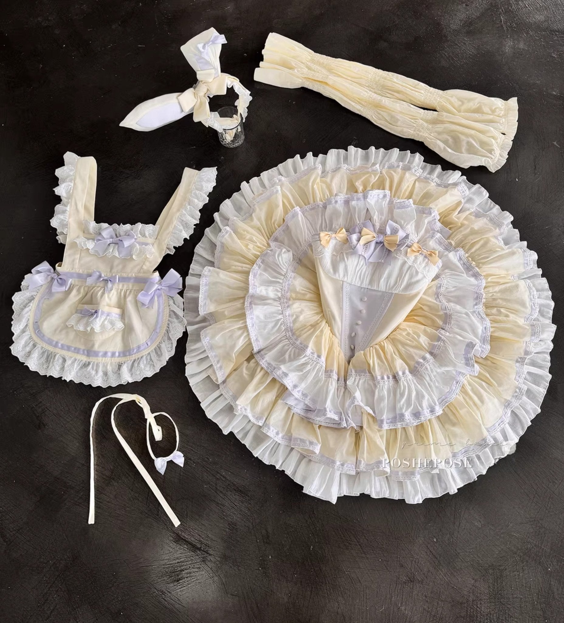 Antique Maid Dress Set Bunny Collection - PoshePose Global