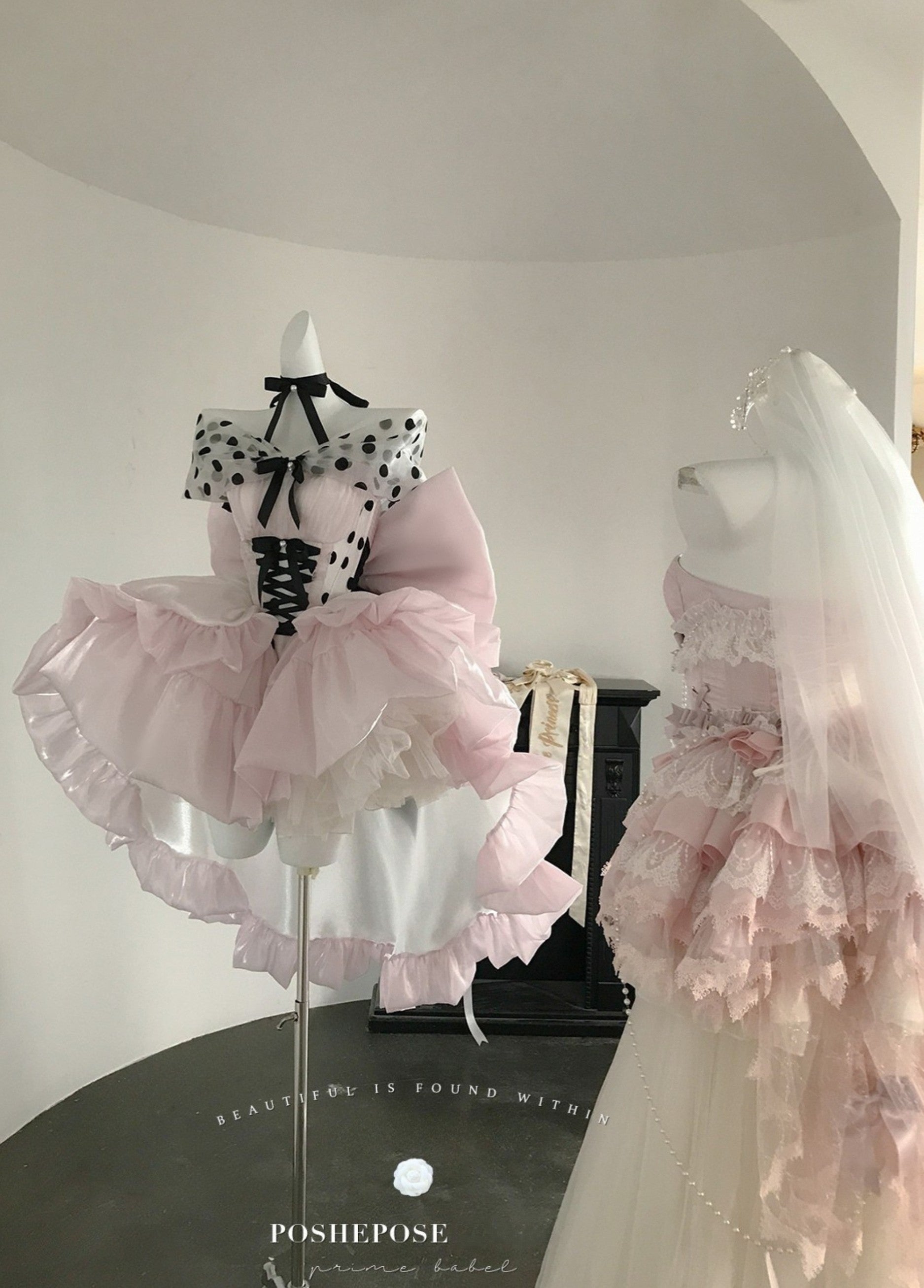 Pink Polka Dot Coronation Dress - PoshePose Global