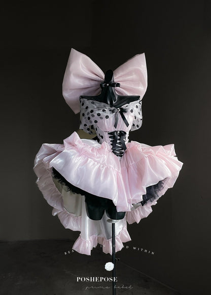 Pink Polka Dot Coronation Dress - PoshePose Global