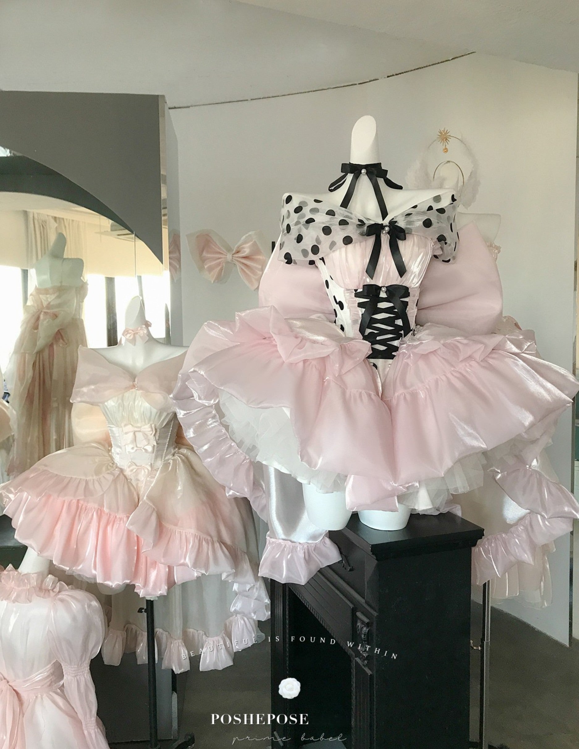 Pink Polka Dot Coronation Dress - PoshePose Global