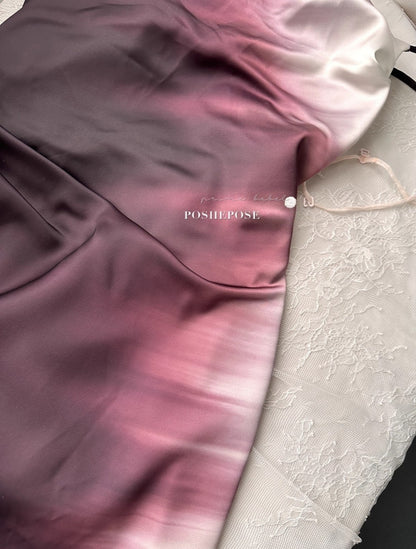 Dark couture dress with timeless Poshepose elegance.