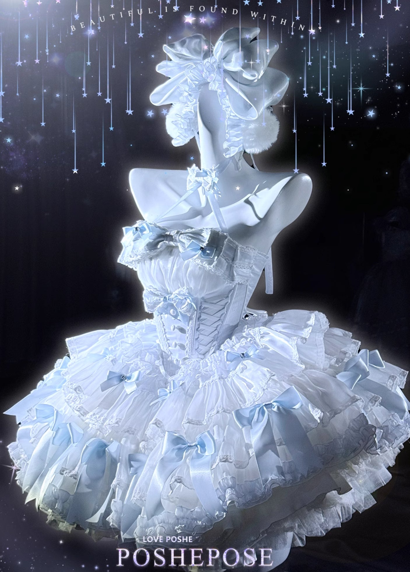 White Feather Snow and Ready Red Idol Dress - PoshePose Global