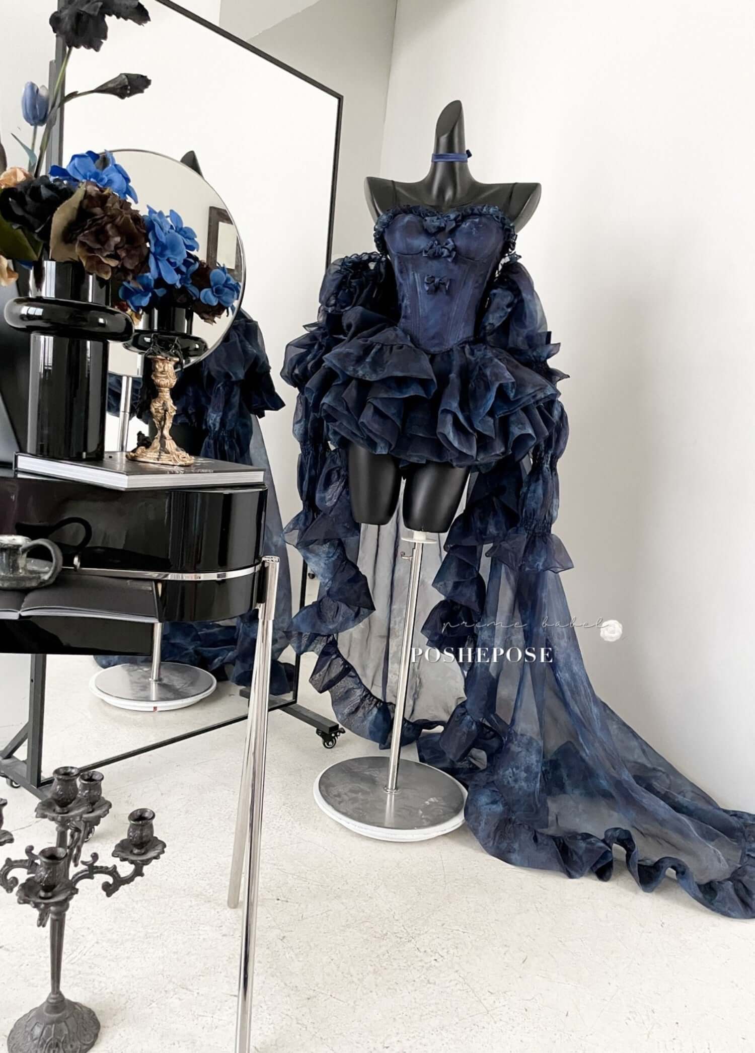 Haute Couture Deep Sea Dress Limited Edition displayed on a mannequin, showcasing gothic and Lolita design.