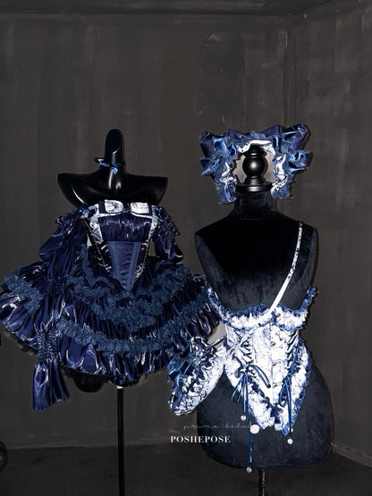 Hidden Fox Dress Navy Edition Set - PoshePose Global