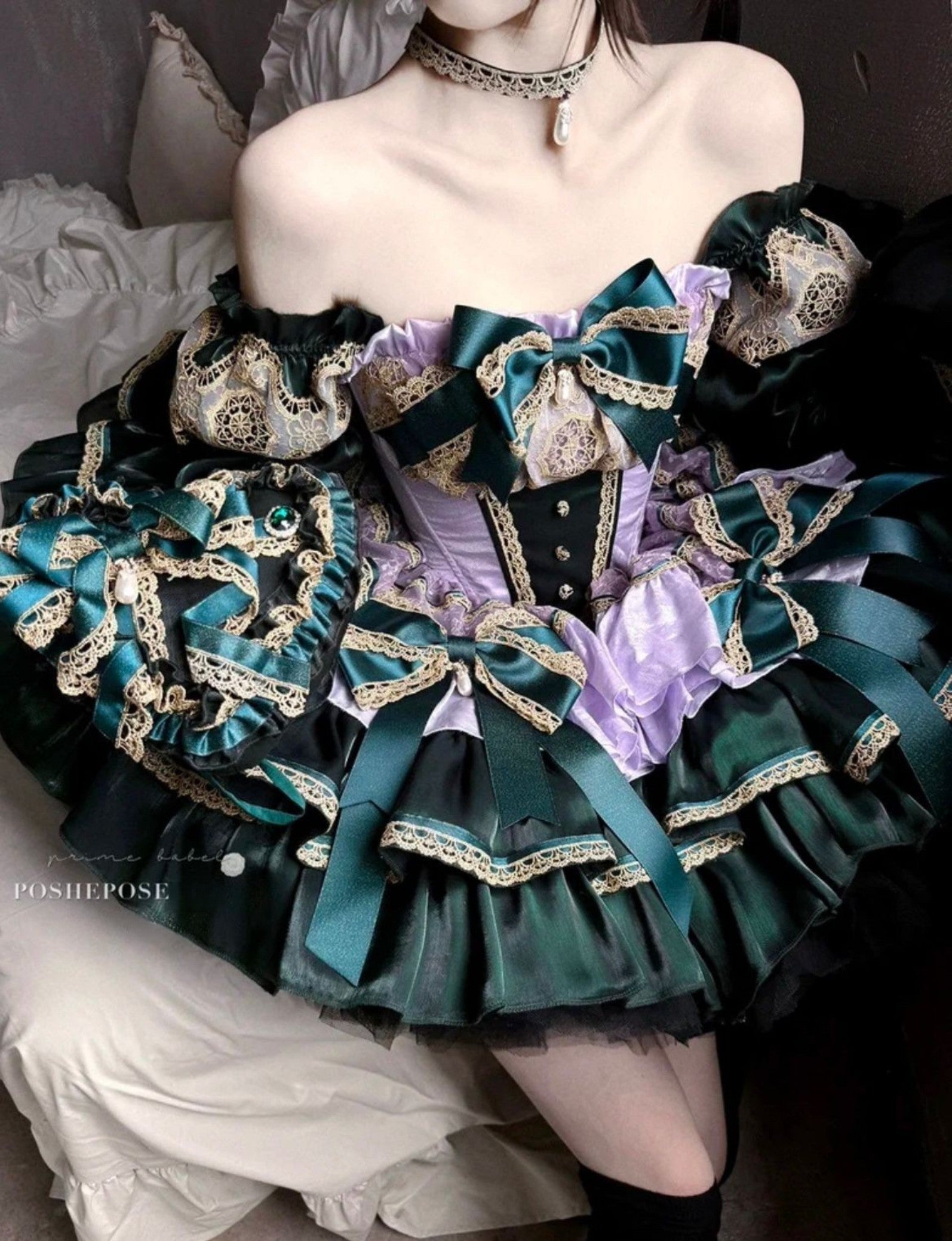 ポシェポーズ レトロパレス ロリータドレス