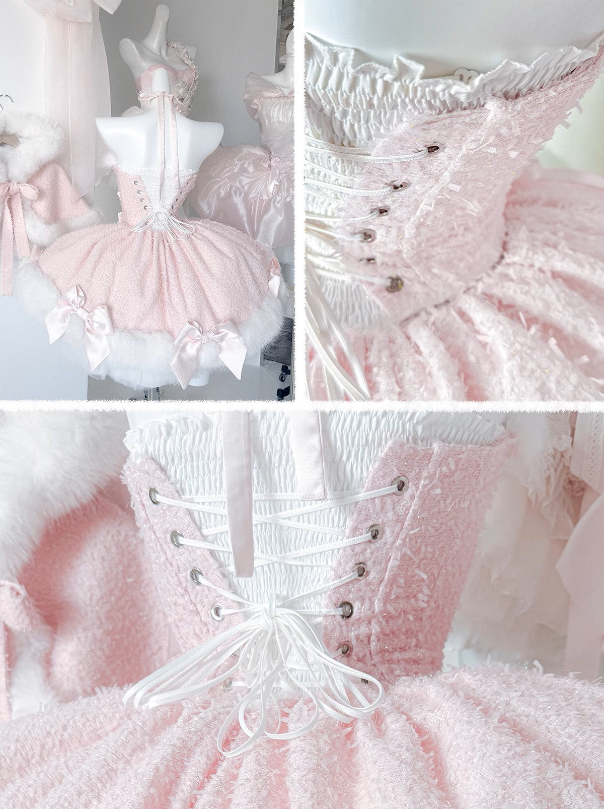 Pink Snow Memories Dress Set - PoshePose Global