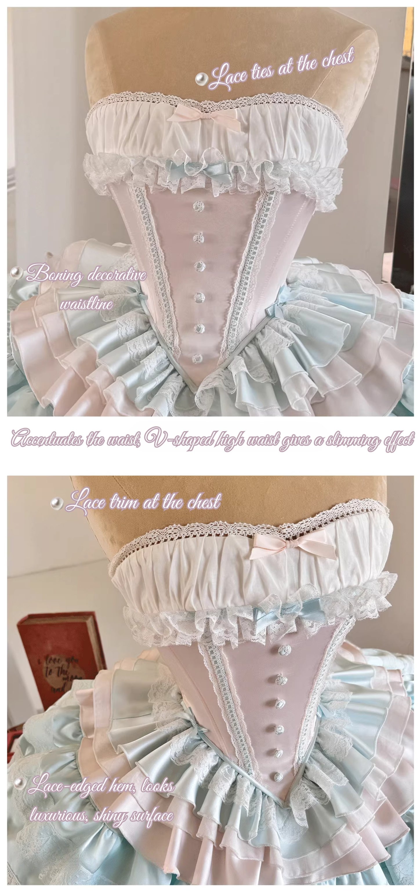 Powder Blue Satin Dress - PoshePose Global