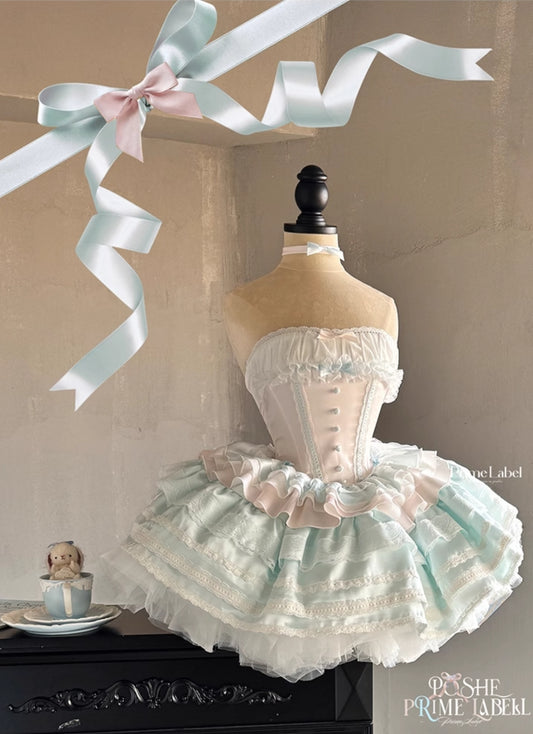 Powder Blue Satin Dress - PoshePose Global