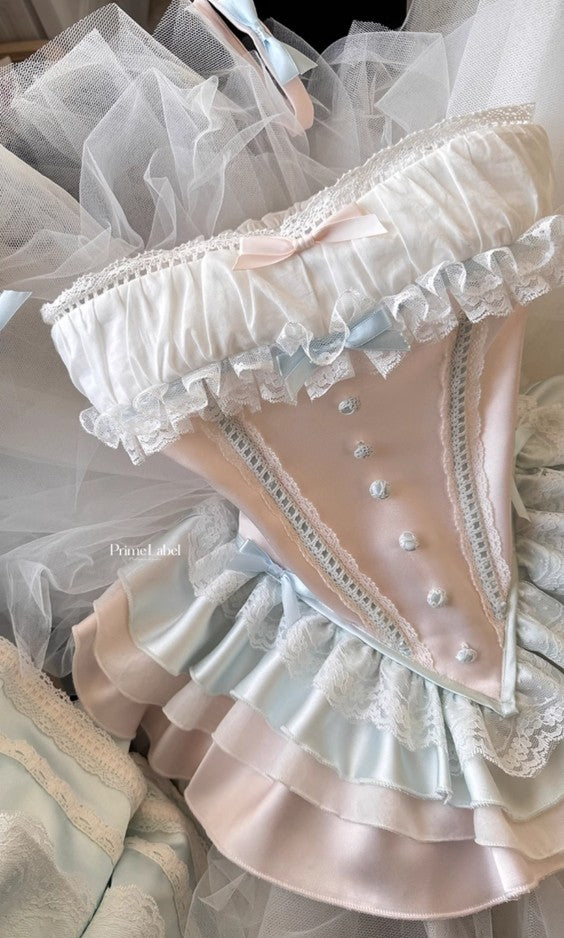 Powder Blue Satin Dress - PoshePose Global