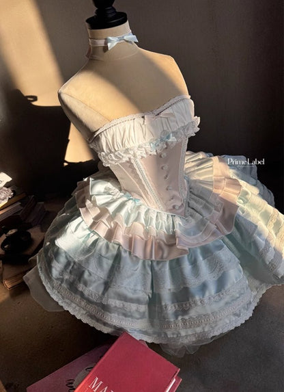 Powder Blue Satin Dress - PoshePose Global
