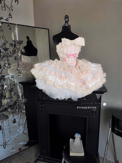 Roseheart Blush Satin Ballet Dress - PoshePose Global