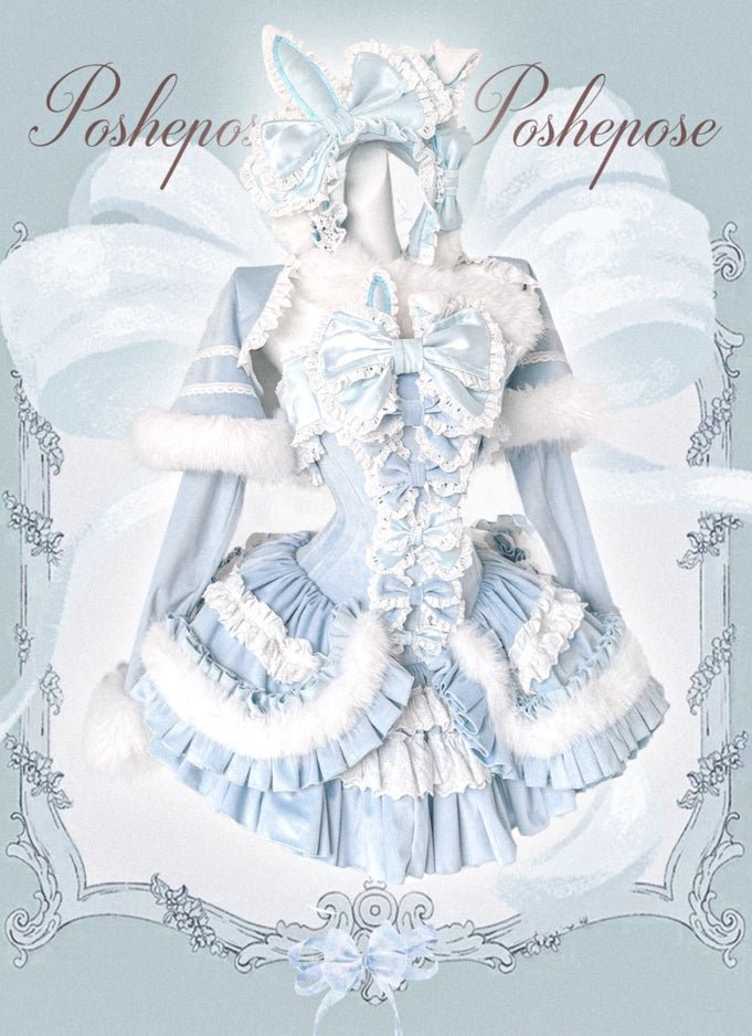 POSHEPOSE Winter Swan Lake Elegance Dress