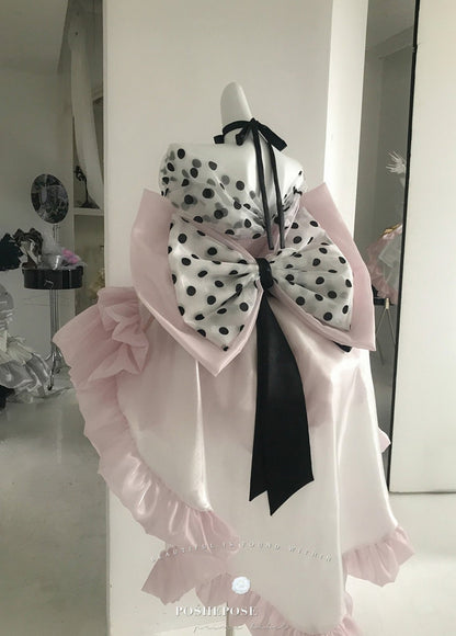 Pink Polka Dot Coronation Dress - PoshePose Global