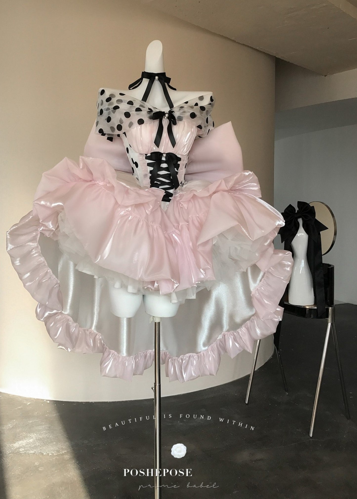 Pink Polka Dot Coronation Dress - PoshePose Global