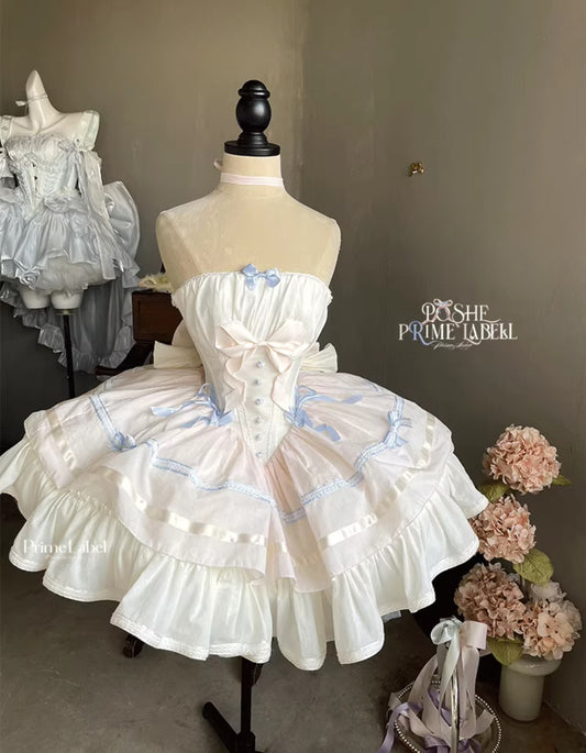 Antique Cotton Blue Dress - PoshePose Global