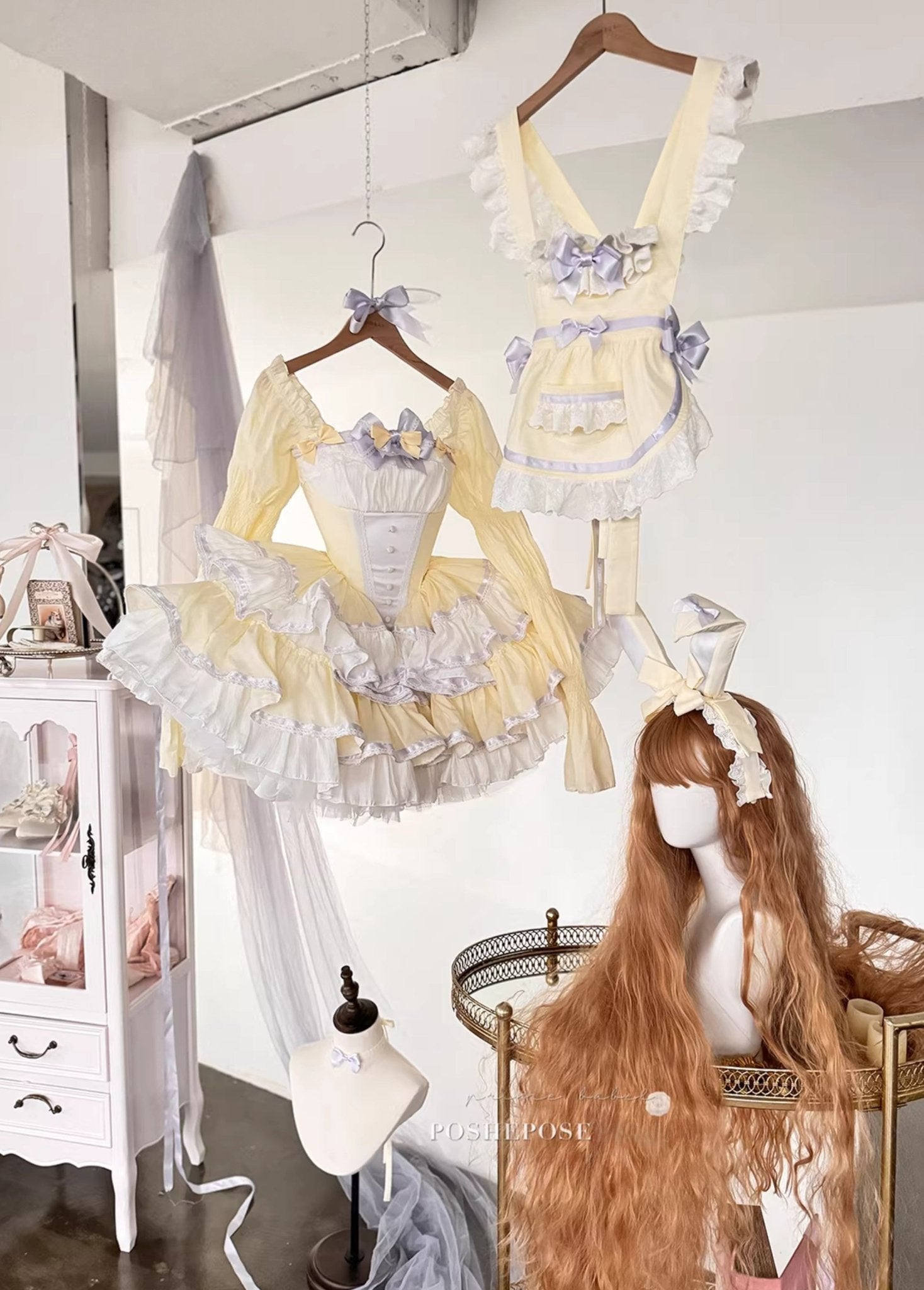 Antique Maid Dress Set Bunny Collection - PoshePose Global