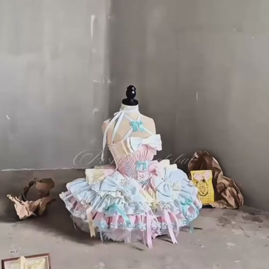 kawaii balletcore vintage style dress lolita fashion