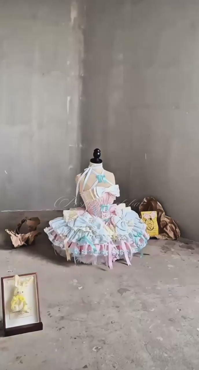 kawaii balletcore vintage style dress lolita fashion