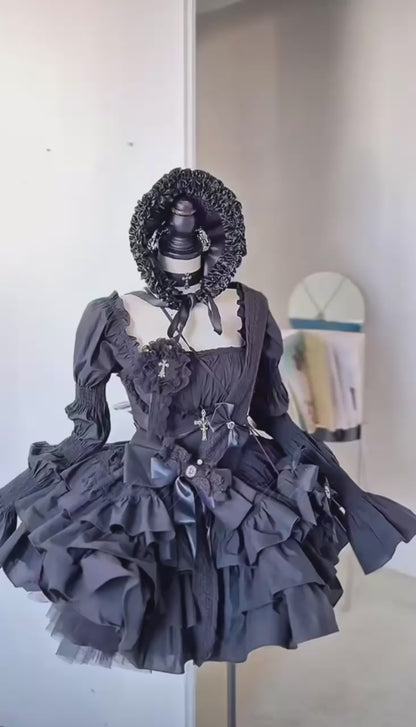 Black Little Fairy Dress Set