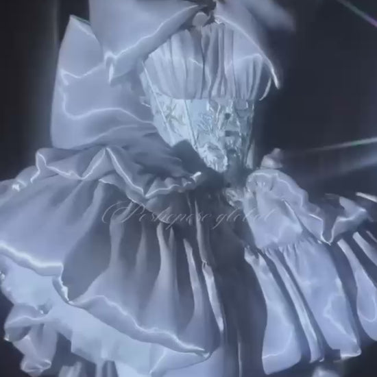 Princesscore silver dress with luxurious fabric finish