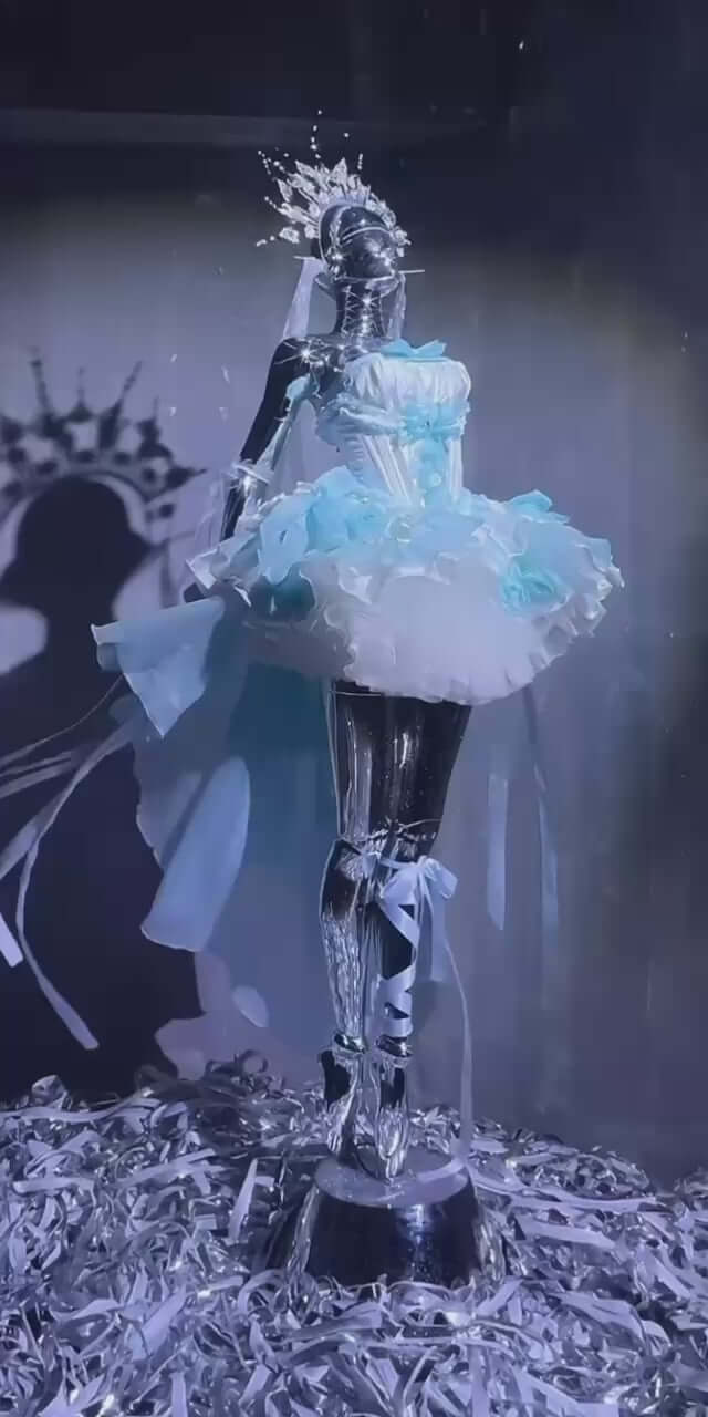 video Beauty Like a Fleeting Life Tiffany Blue Dress - PoshePose Global