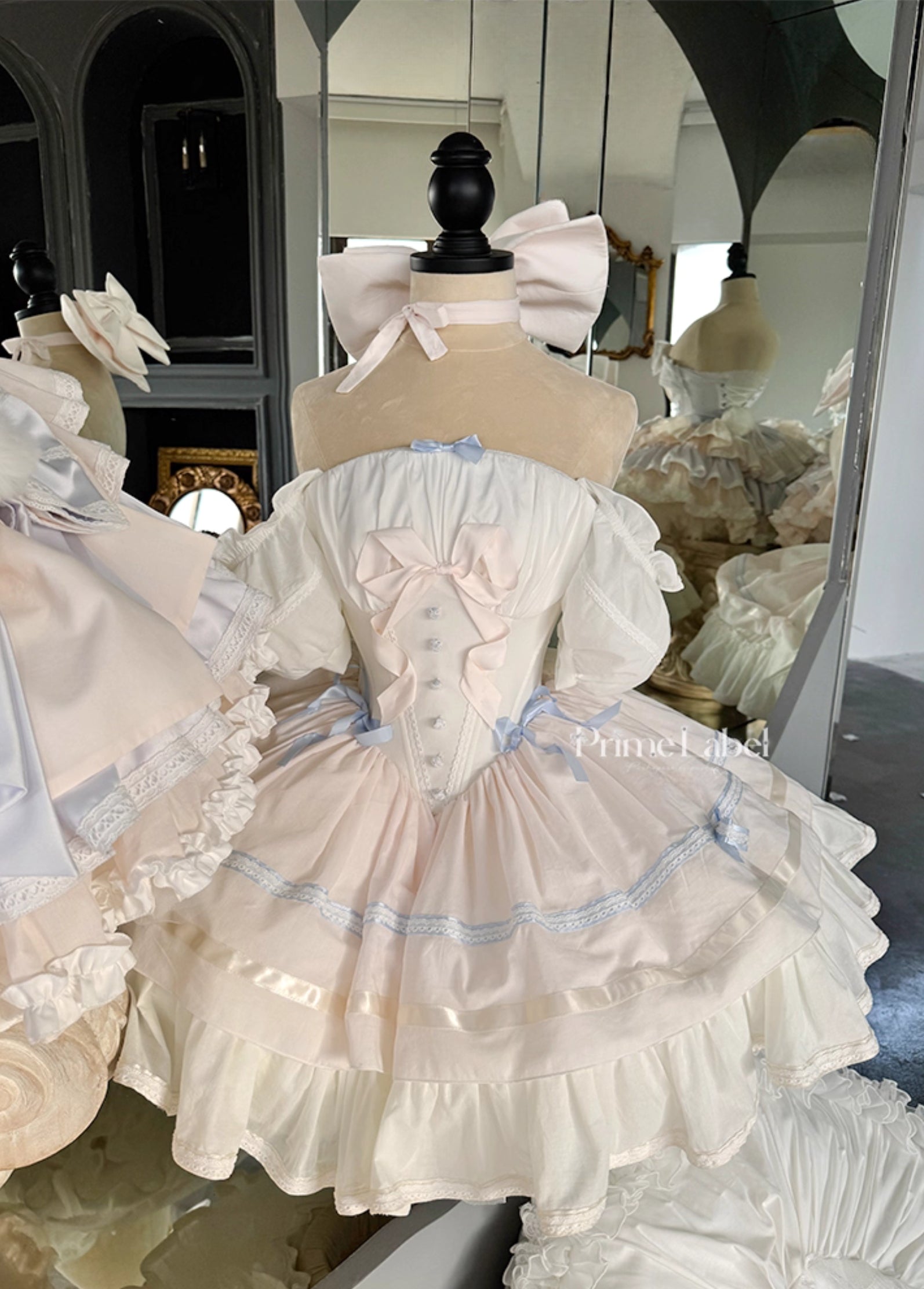 Antique Cotton Blue Dress - PoshePose Global