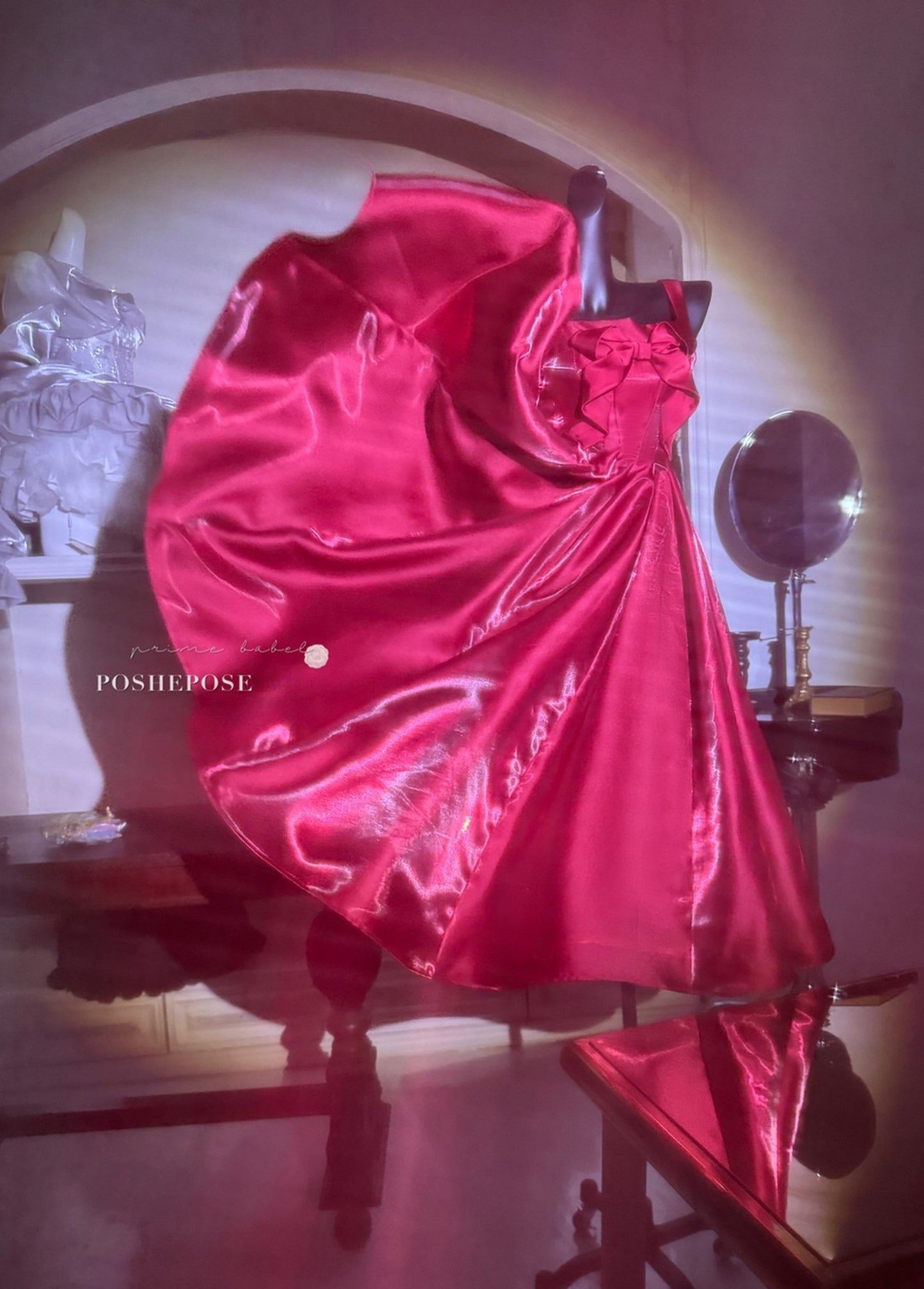 Christmas party dress by Poshepose Global in rich red