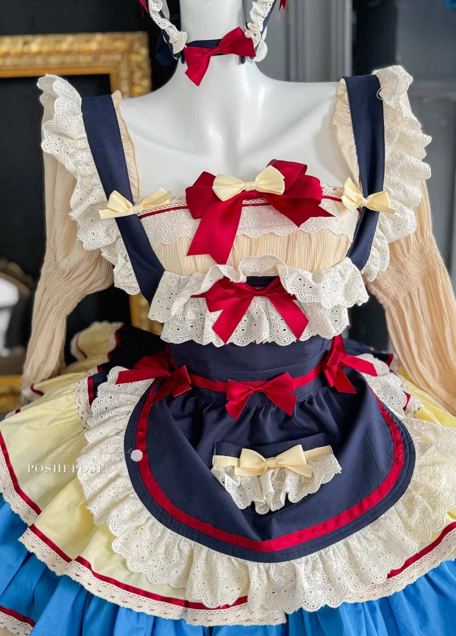 Antique Maid Dress Set Bunny Collection - PoshePose Global